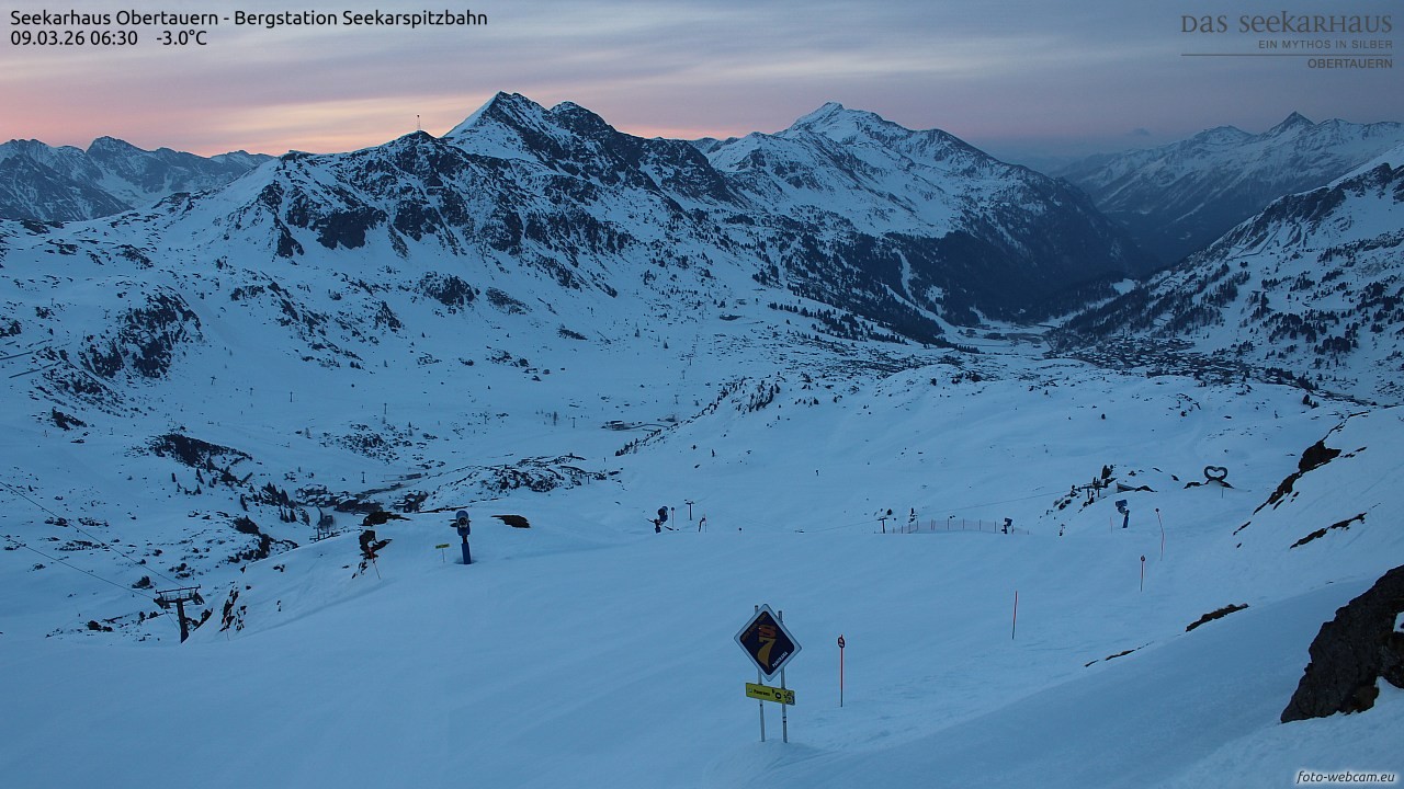 Archiv Foto Webcam Obertauern: Seekarspitz top station