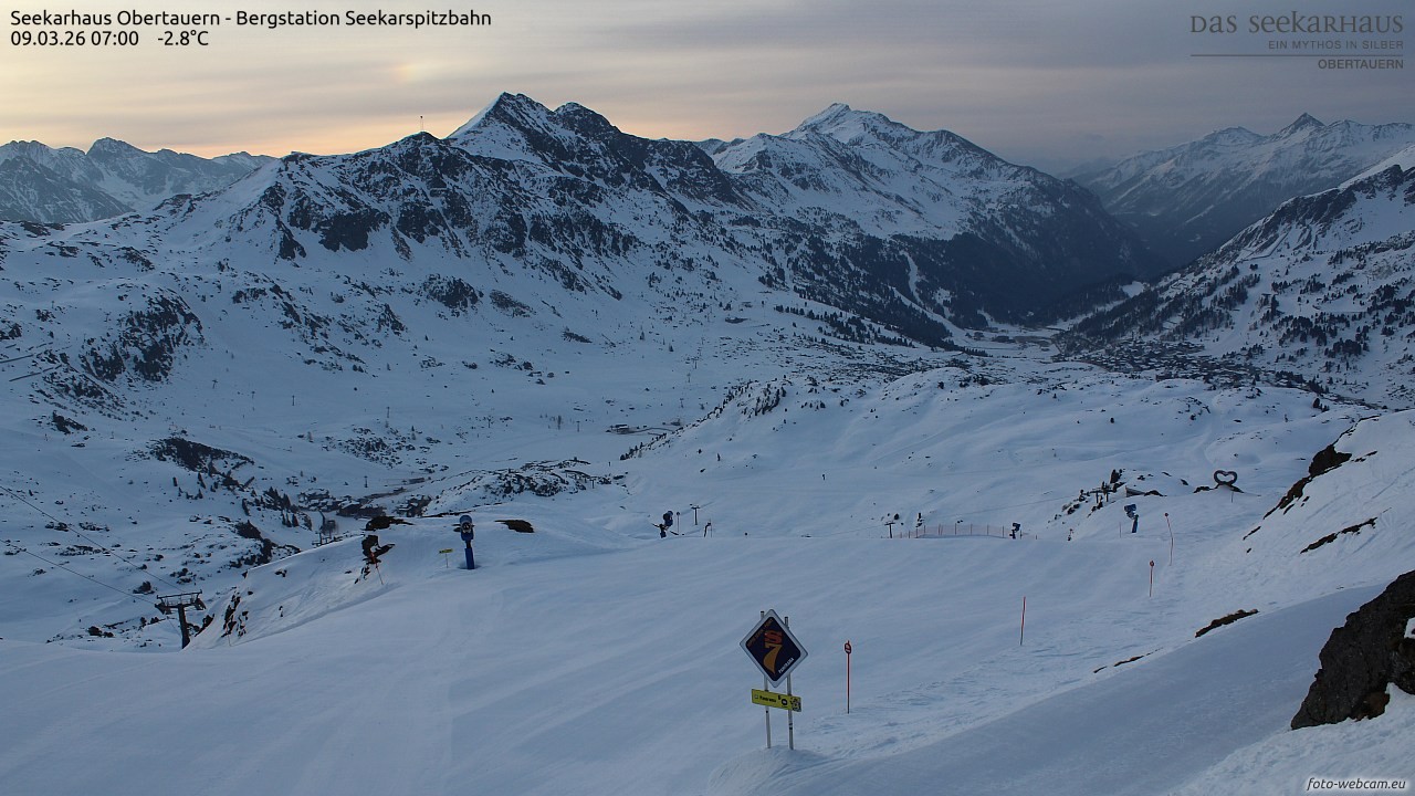 Archiv Foto Webcam Obertauern: Seekarspitz top station