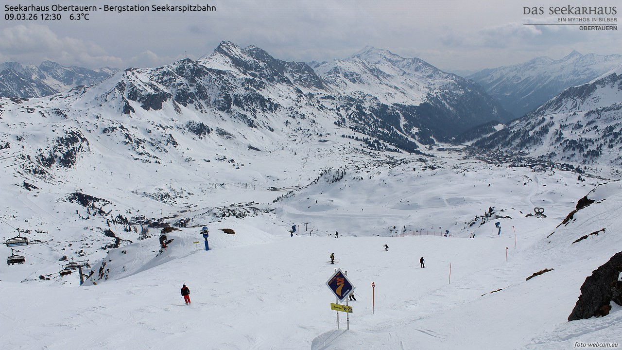 Archiv Foto Webcam Obertauern: Seekarspitz top station