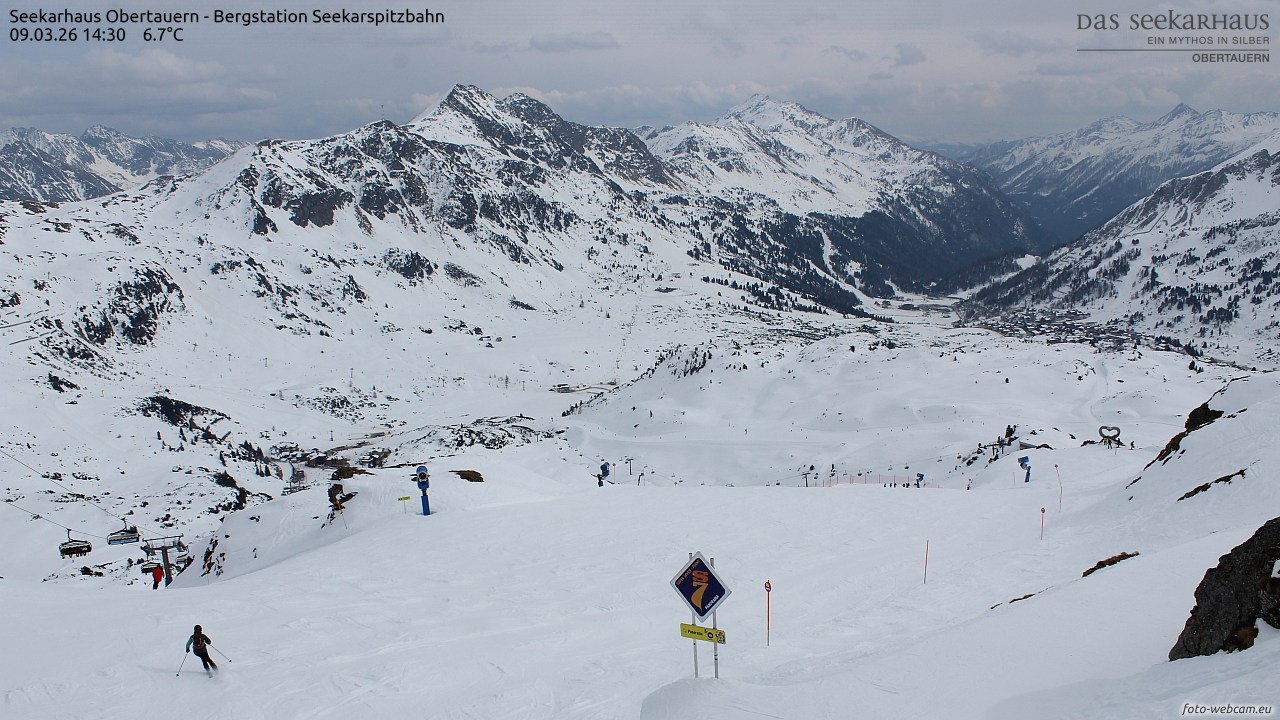 Archiv Foto Webcam Obertauern: Seekarspitz top station