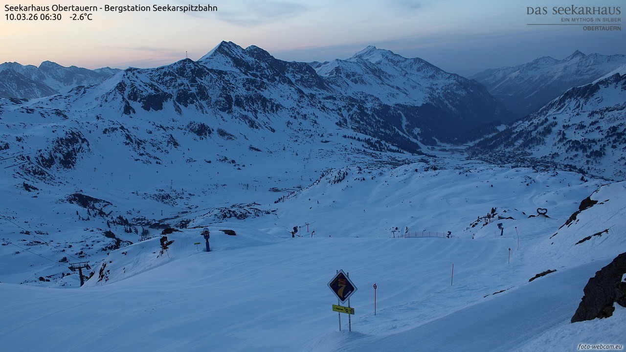 Archiv Foto Webcam Obertauern: Seekarspitz top station