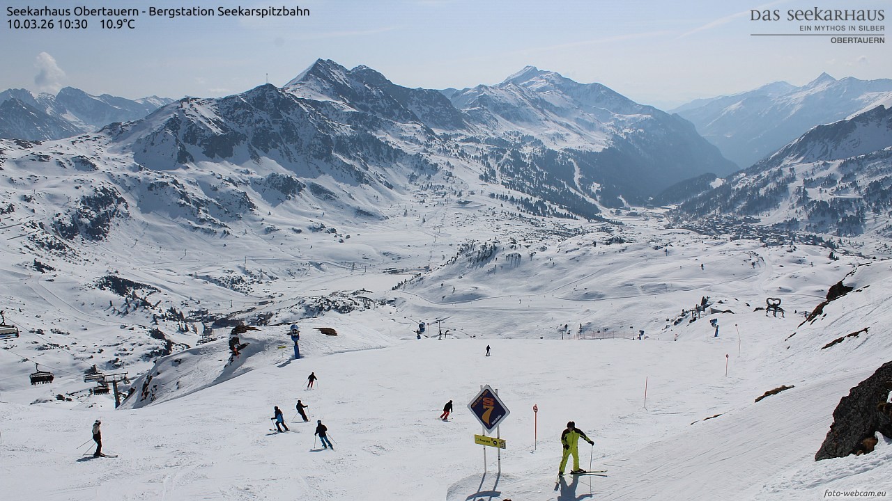 Archiv Foto Webcam Obertauern: Seekarspitz top station