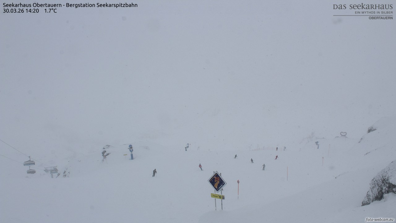 Archiv Foto Webcam Obertauern: Seekarspitz top station