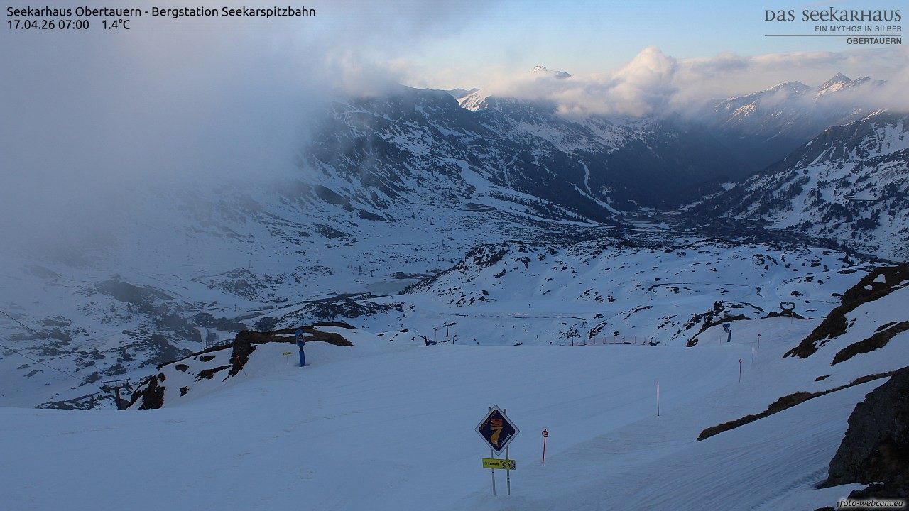 Archived image Webcam View Seekarspitz top station