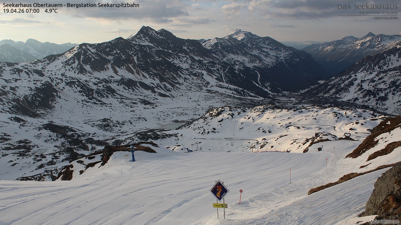 Archiv Foto Webcam Obertauern: Seekarspitz top station