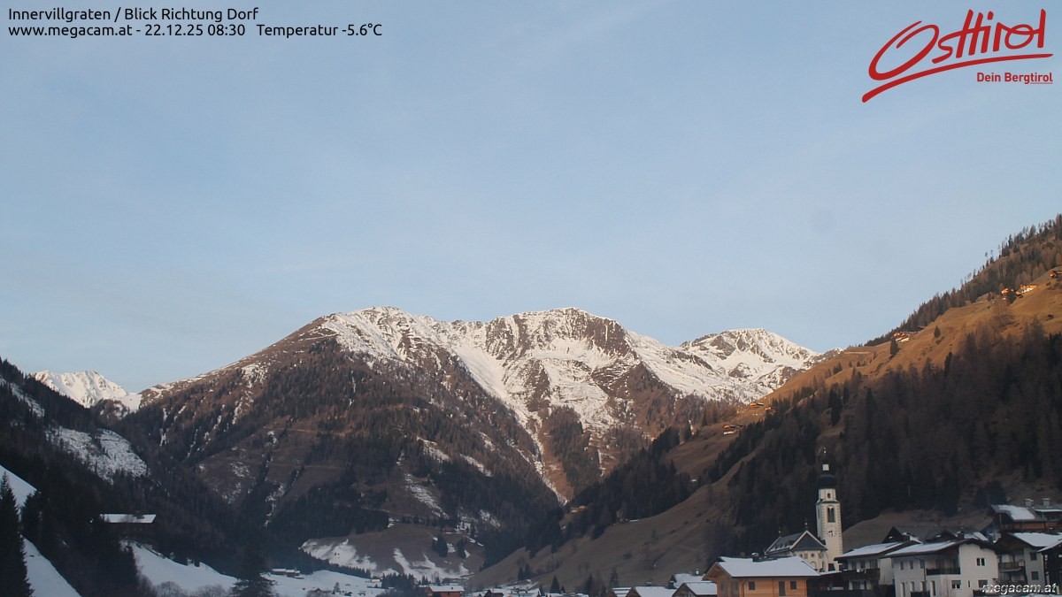 Archiv Foto Webcam Blick Richtung Innervillgraten