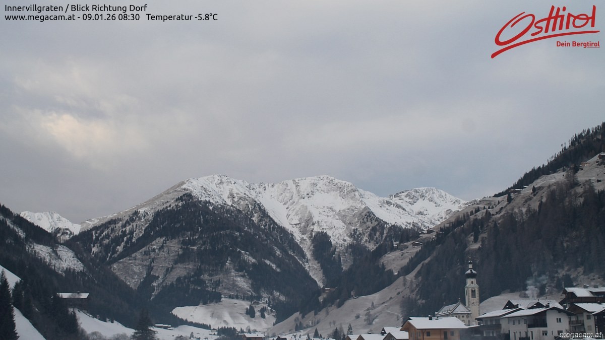 Archiv Foto Webcam Blick Richtung Innervillgraten