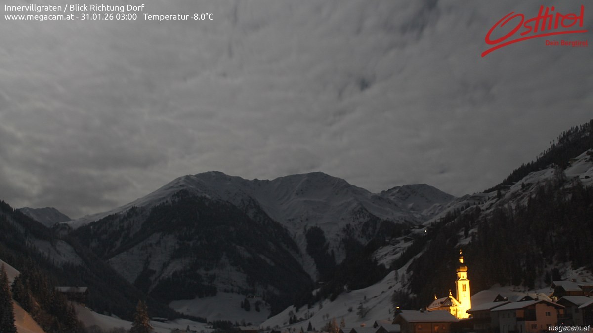 Archiv Foto Webcam Blick Richtung Innervillgraten