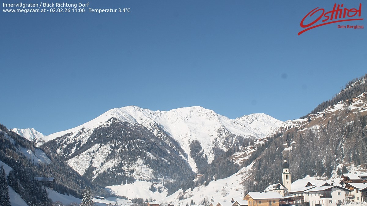 Archiv Foto Webcam Blick Richtung Innervillgraten