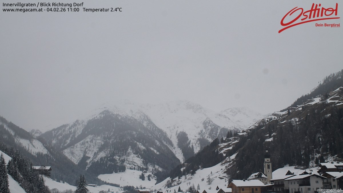 Archiv Foto Webcam Blick Richtung Innervillgraten