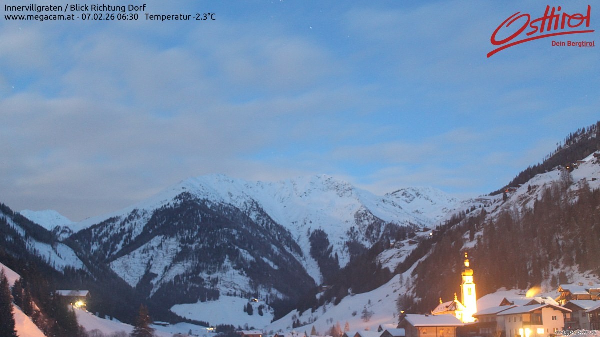 Archiv Foto Webcam Blick Richtung Innervillgraten