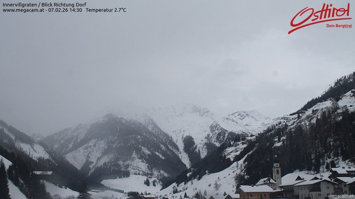 Archiv Foto Webcam Blick Richtung Innervillgraten