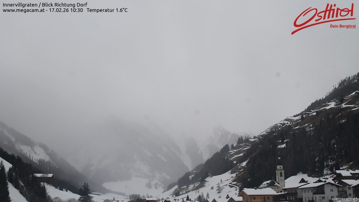 Archiv Foto Webcam Blick Richtung Innervillgraten