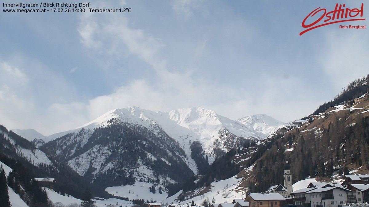 Archiv Foto Webcam Blick Richtung Innervillgraten