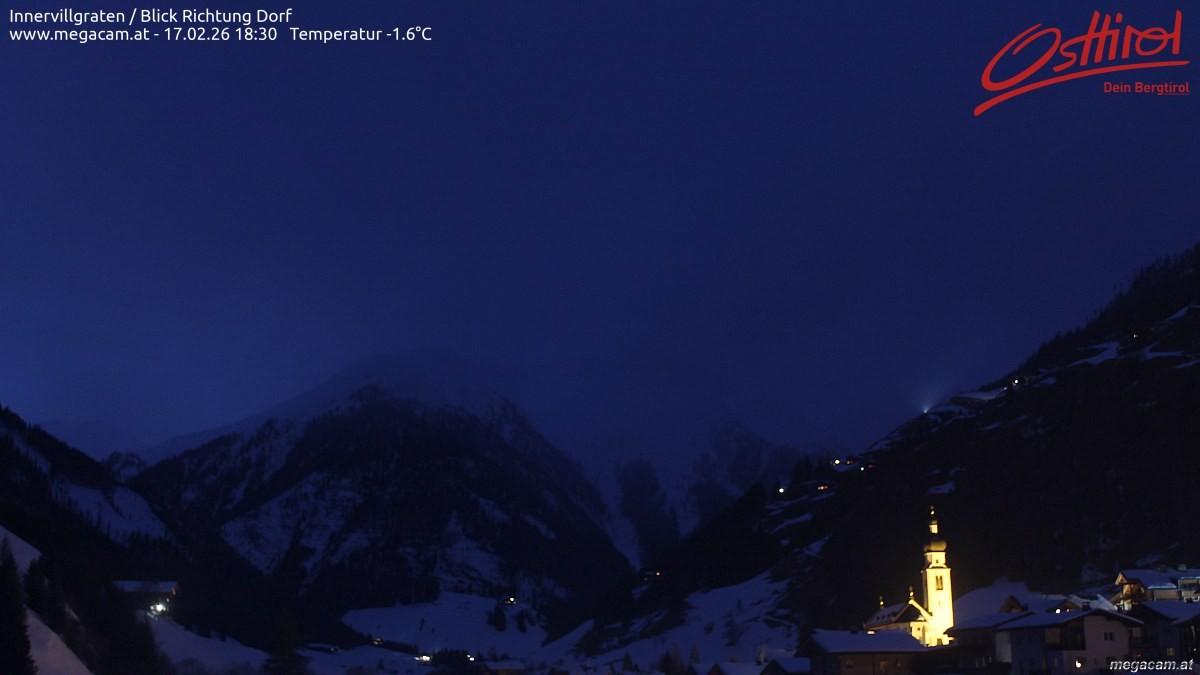 Archiv Foto Webcam Blick Richtung Innervillgraten
