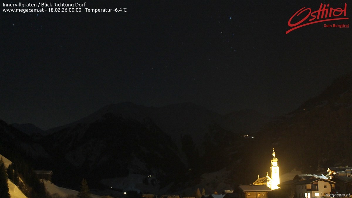 Archiv Foto Webcam Blick Richtung Innervillgraten