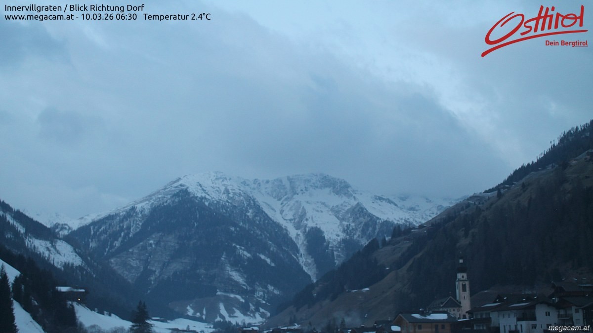 Archiv Foto Webcam Blick Richtung Innervillgraten