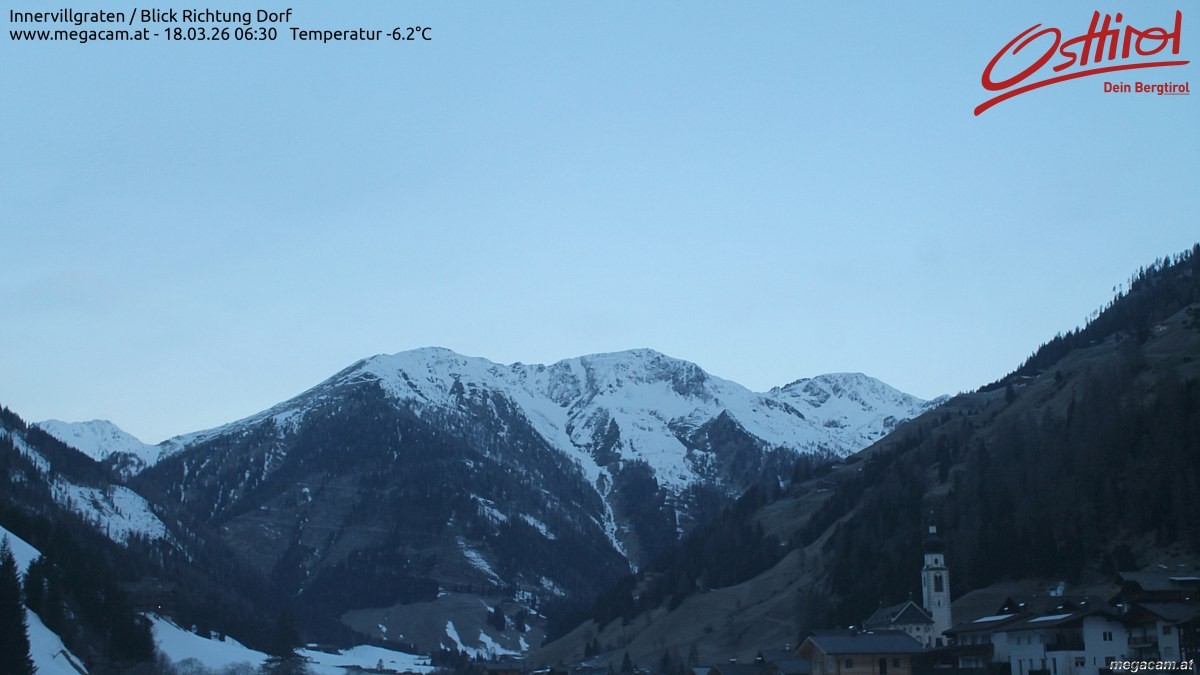 Archiv Foto Webcam Blick Richtung Innervillgraten