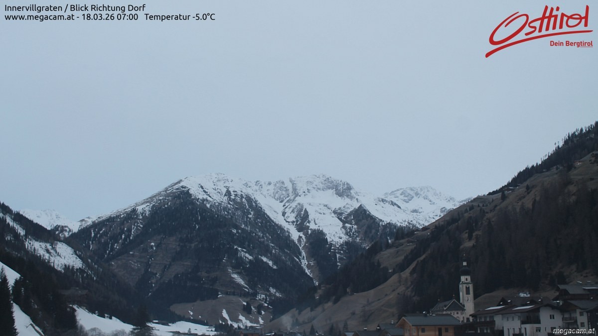 Archiv Foto Webcam Blick Richtung Innervillgraten