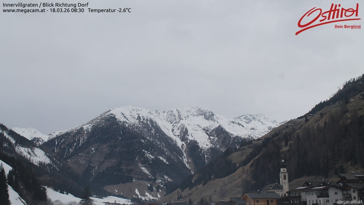 Archiv Foto Webcam Blick Richtung Innervillgraten