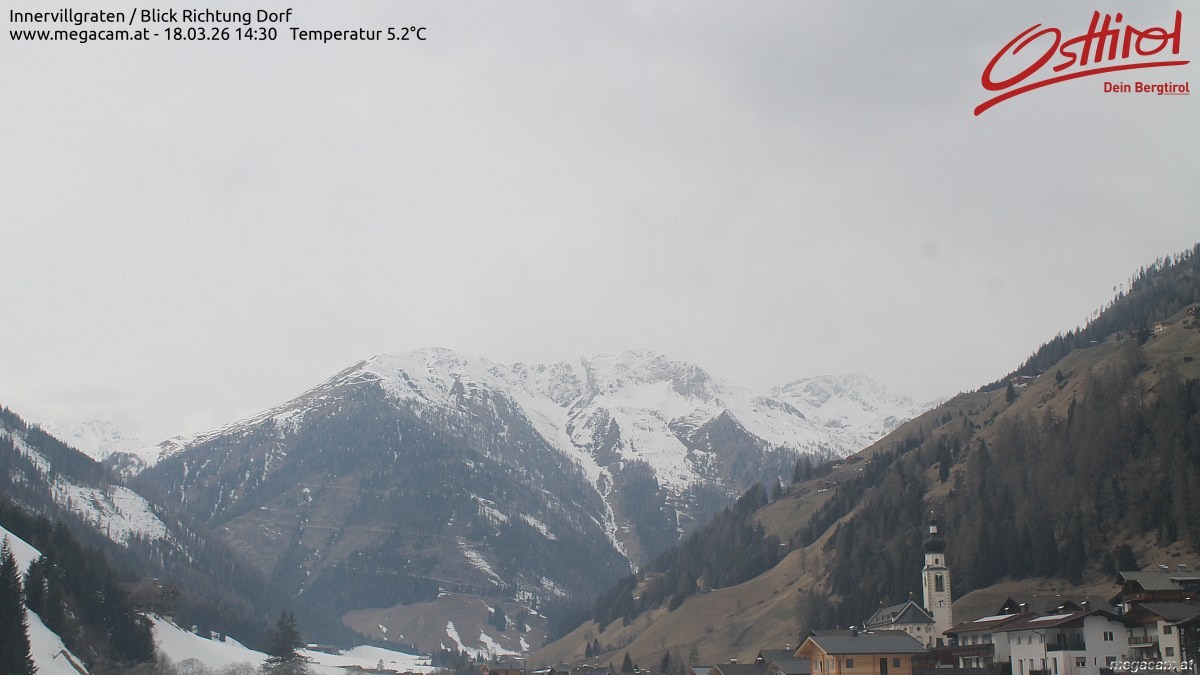 Archiv Foto Webcam Blick Richtung Innervillgraten