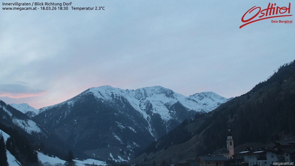 Archiv Foto Webcam Blick Richtung Innervillgraten