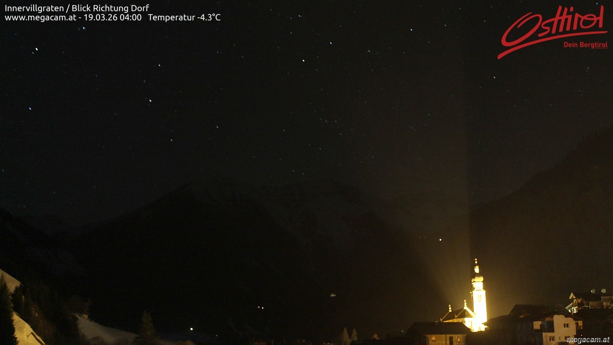 Archiv Foto Webcam Blick Richtung Innervillgraten