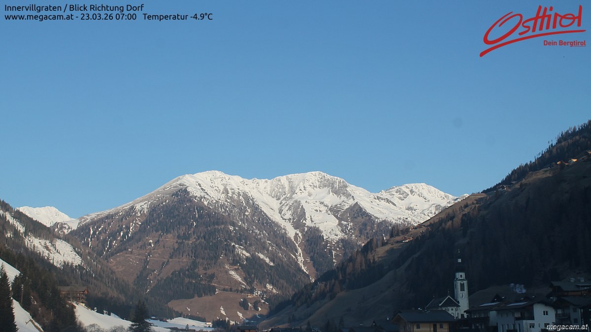 Archiv Foto Webcam Blick Richtung Innervillgraten