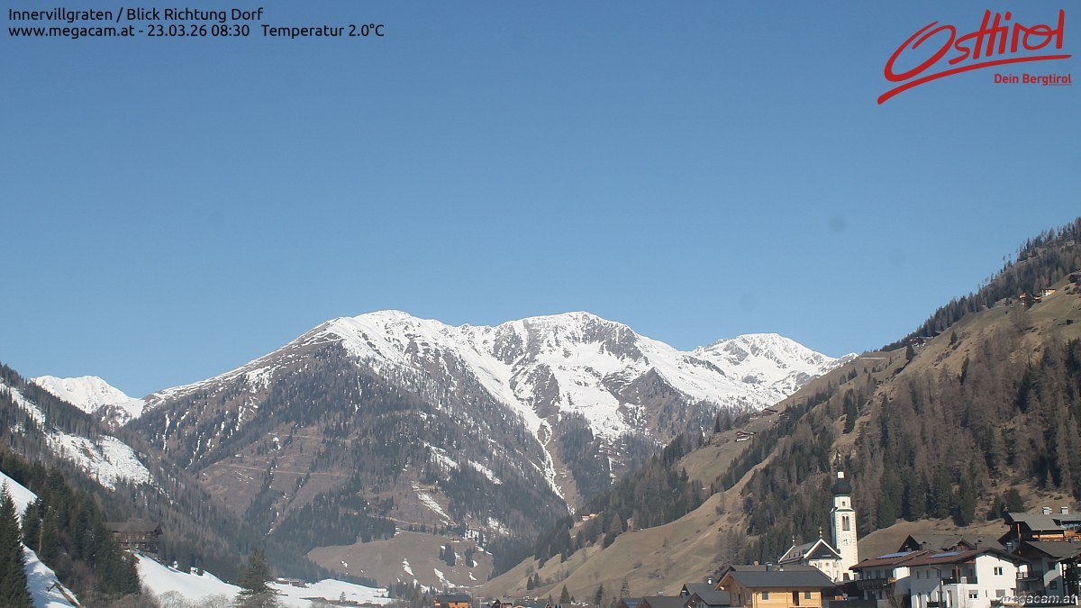 Archiv Foto Webcam Blick Richtung Innervillgraten