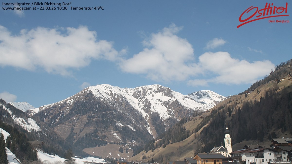 Archiv Foto Webcam Blick Richtung Innervillgraten