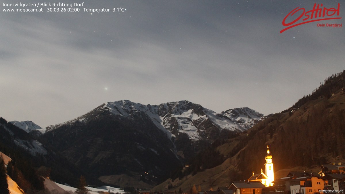 Archiv Foto Webcam Blick Richtung Innervillgraten