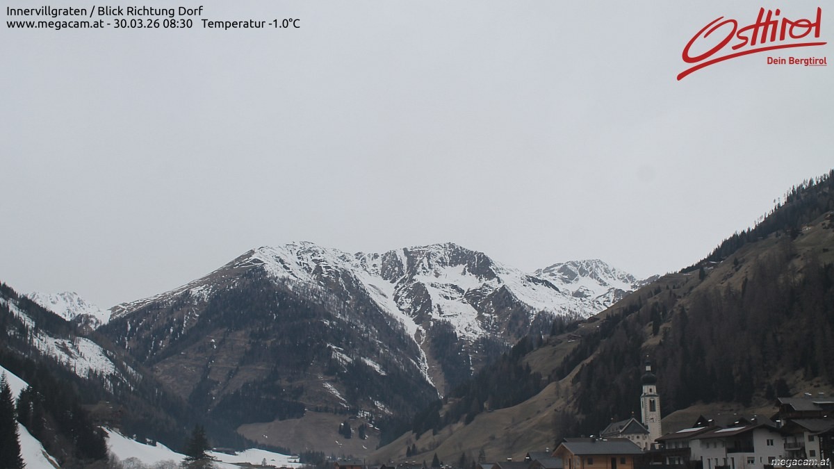 Archiv Foto Webcam Blick Richtung Innervillgraten
