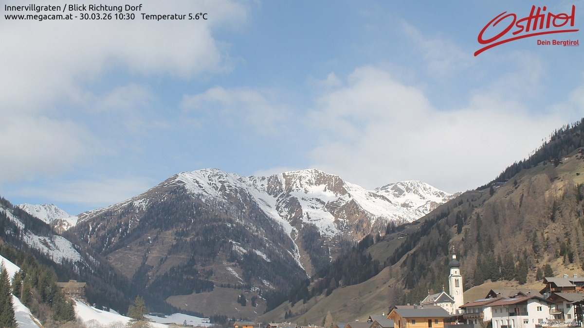 Archiv Foto Webcam Blick Richtung Innervillgraten
