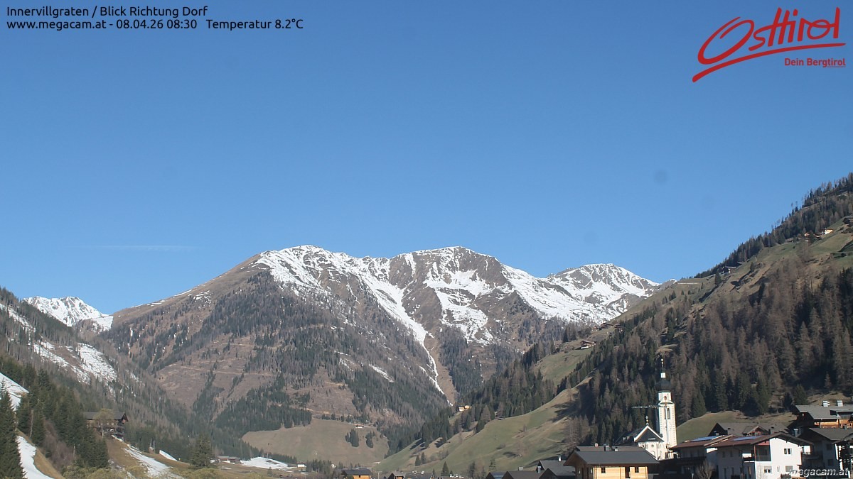 Archiv Foto Webcam Blick Richtung Innervillgraten