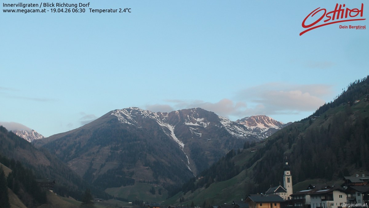 Archiv Foto Webcam Blick Richtung Innervillgraten
