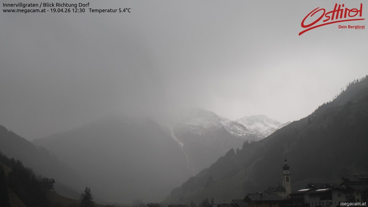 Archiv Foto Webcam Blick Richtung Innervillgraten