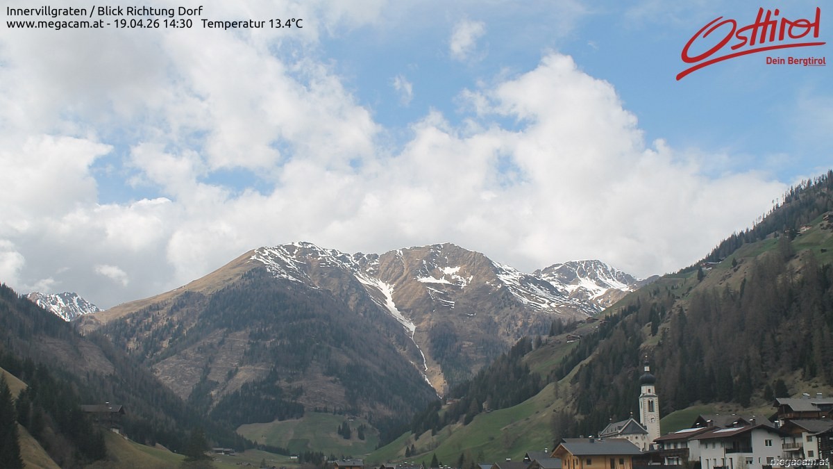 Archiv Foto Webcam Blick Richtung Innervillgraten