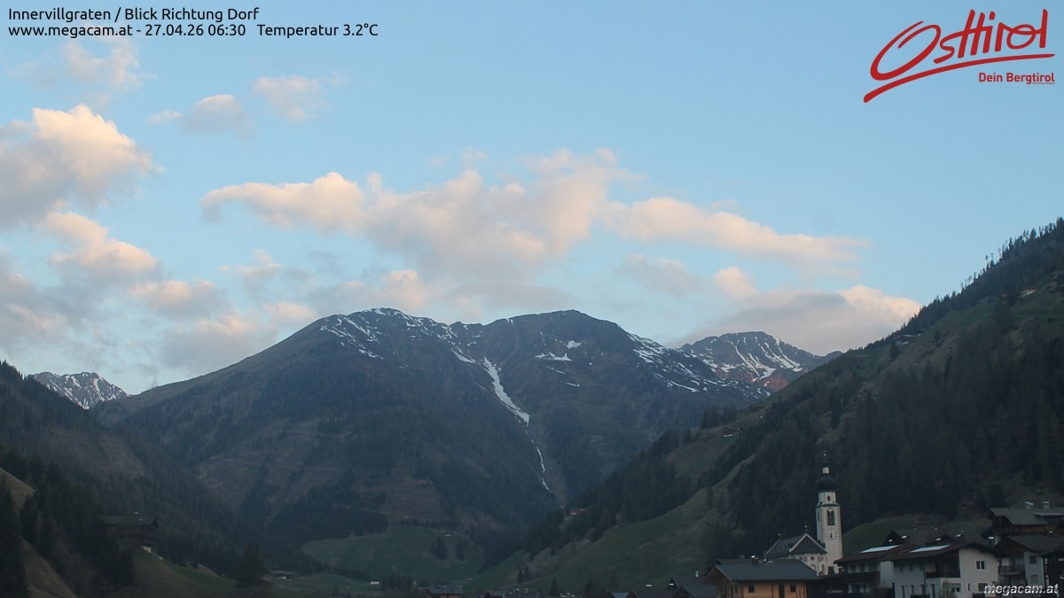 Archived image Webcam Innervillgraten - East Tyrol