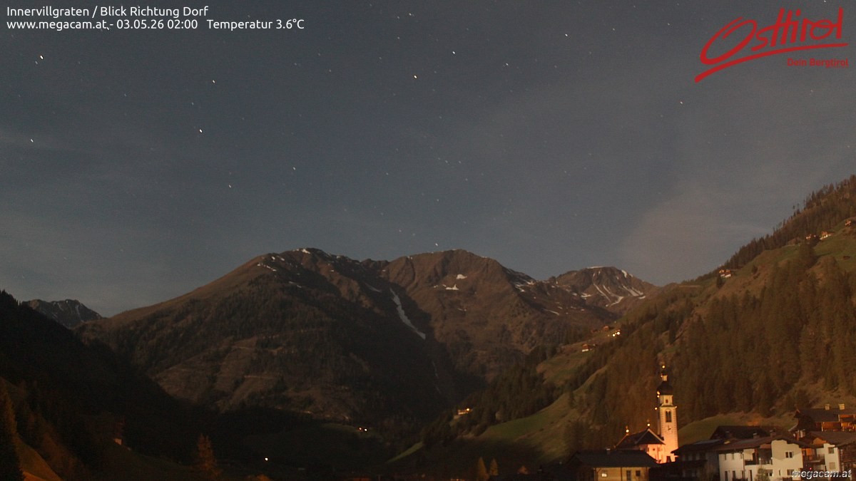 Archiv Foto Webcam Blick Richtung Innervillgraten
