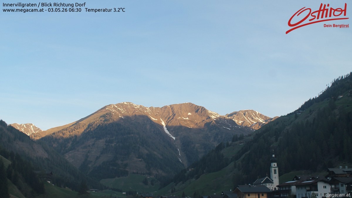 Archiv Foto Webcam Blick Richtung Innervillgraten