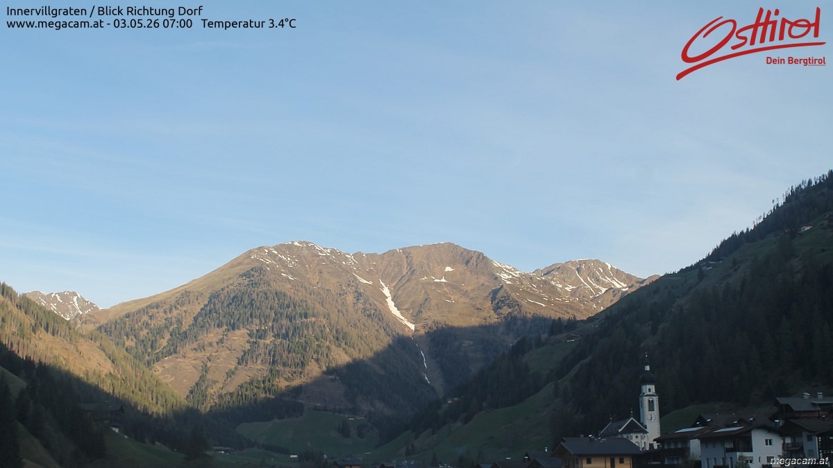 Archiv Foto Webcam Blick Richtung Innervillgraten