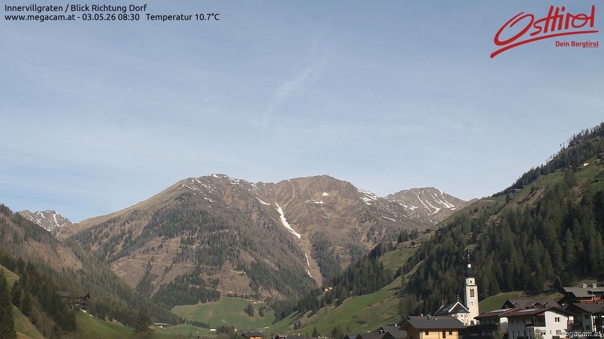 Archiv Foto Webcam Blick Richtung Innervillgraten