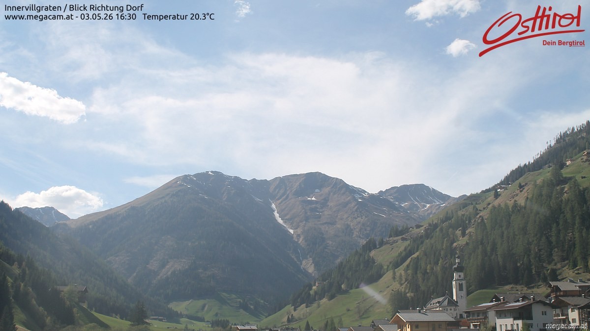 Archiv Foto Webcam Blick Richtung Innervillgraten