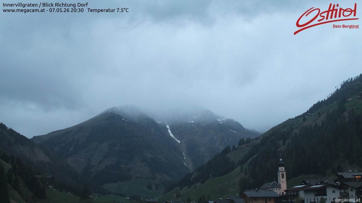 Archiv Foto Webcam Blick Richtung Innervillgraten