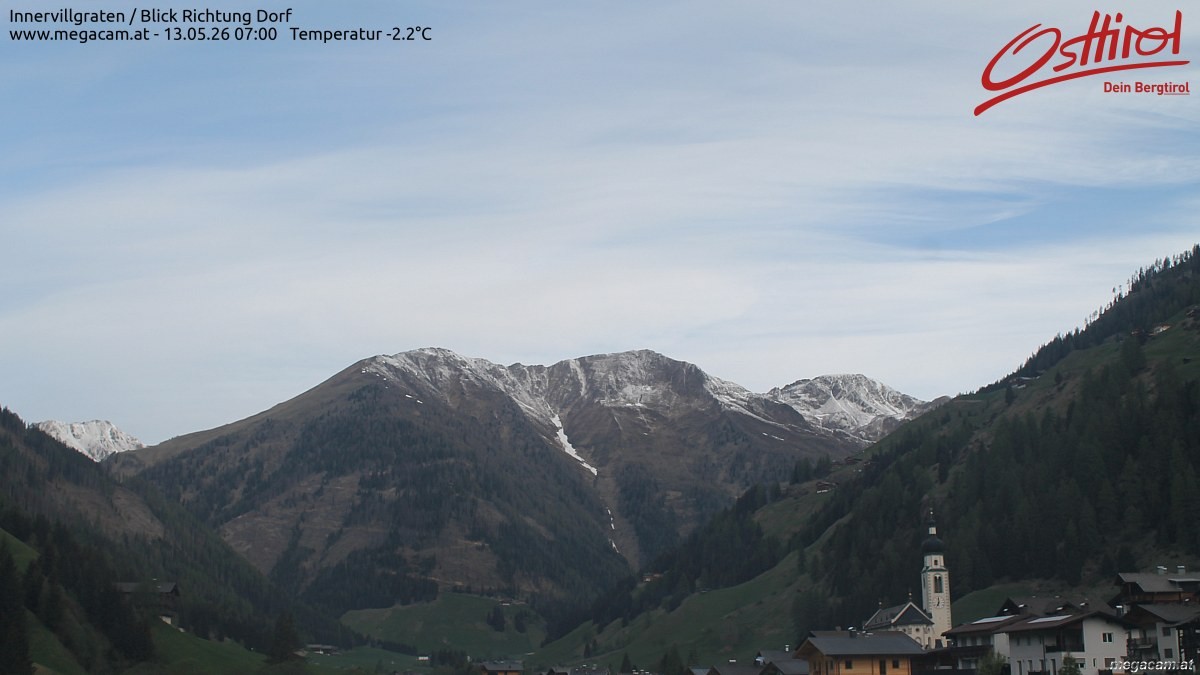 Archiv Foto Webcam Blick Richtung Innervillgraten