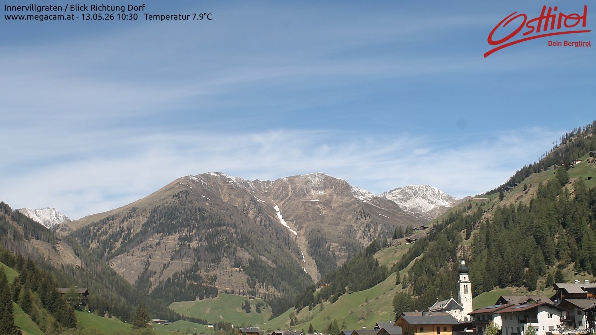 Archiv Foto Webcam Blick Richtung Innervillgraten