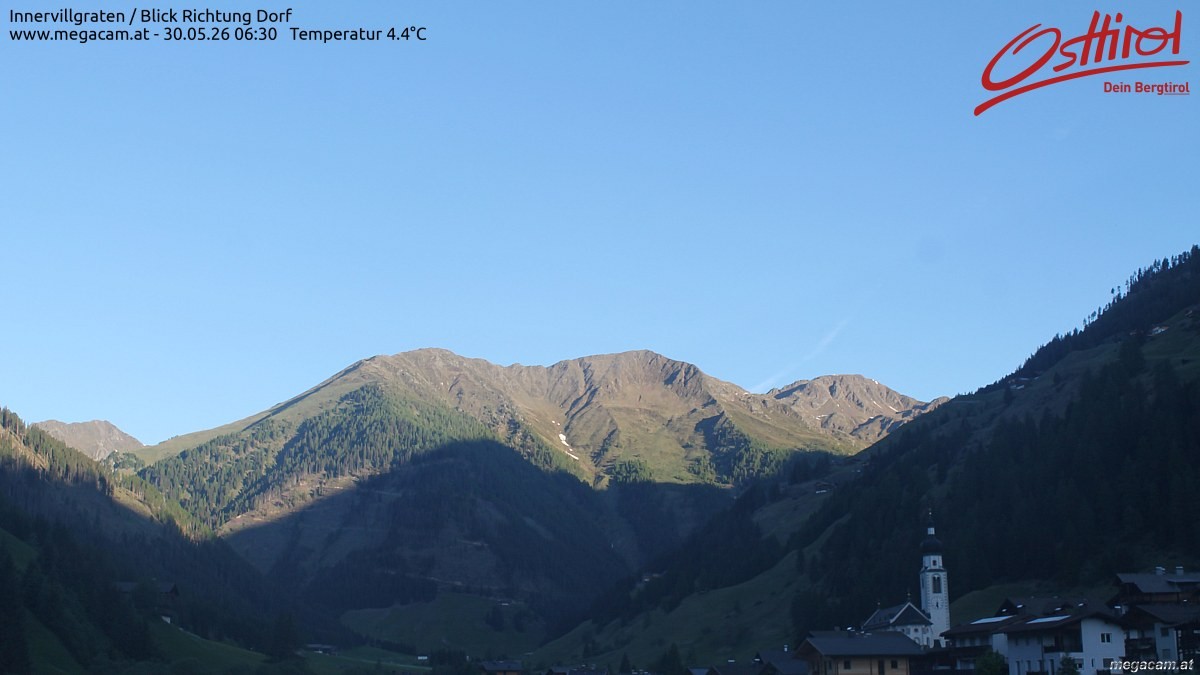 Archiv Foto Webcam Blick Richtung Innervillgraten