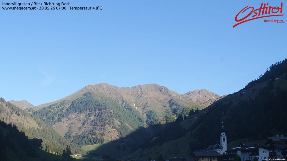 Archiv Foto Webcam Blick Richtung Innervillgraten