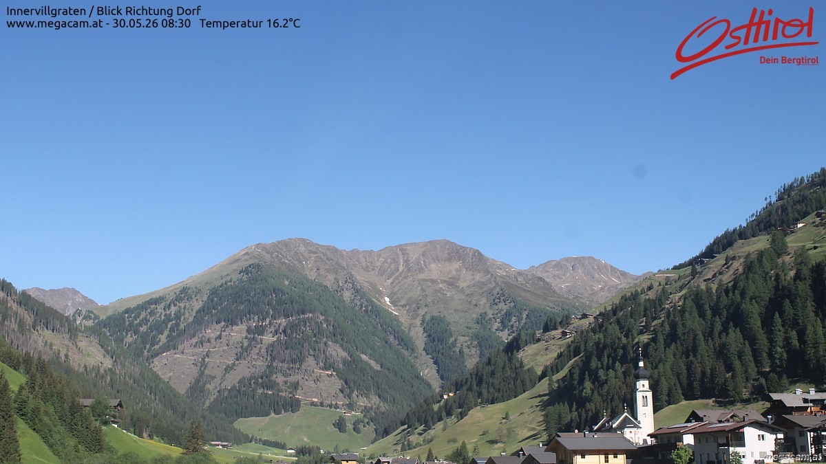 Archiv Foto Webcam Blick Richtung Innervillgraten