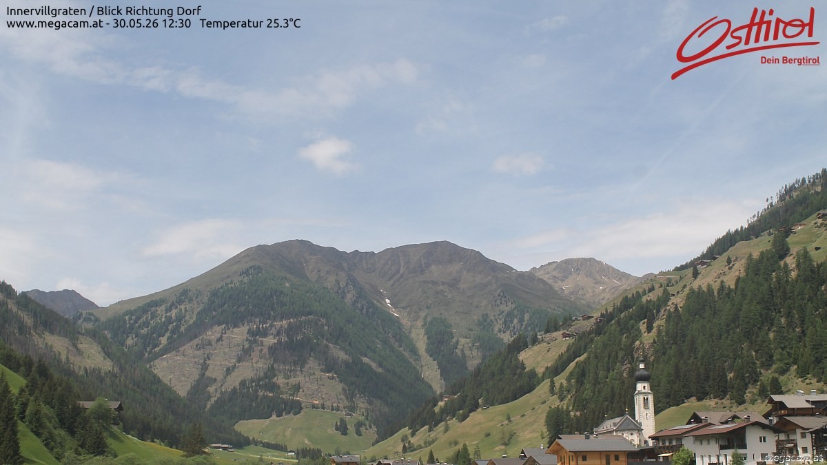 Archiv Foto Webcam Blick Richtung Innervillgraten